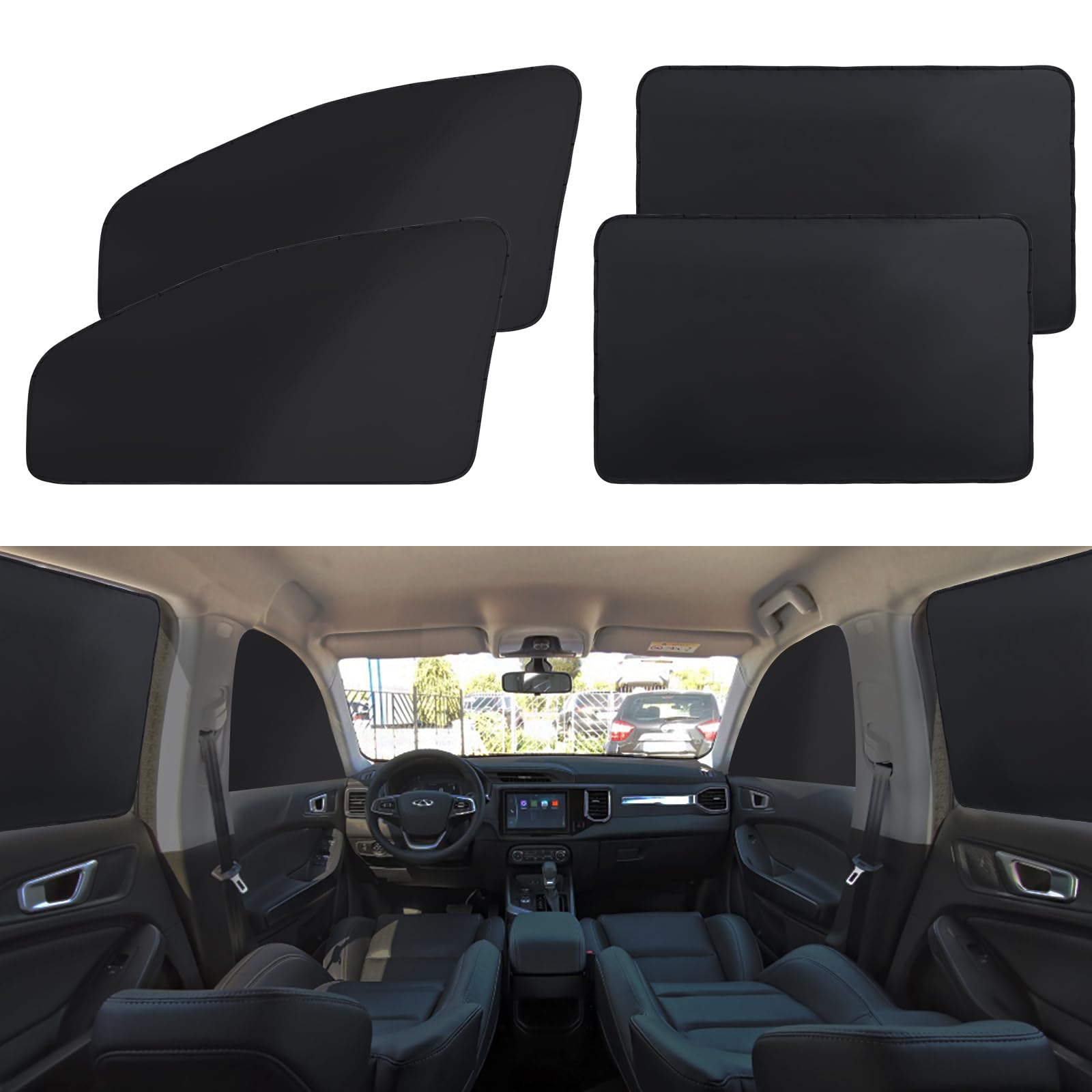 Hursey NexCore Car Window Privacy Shade material detail photo