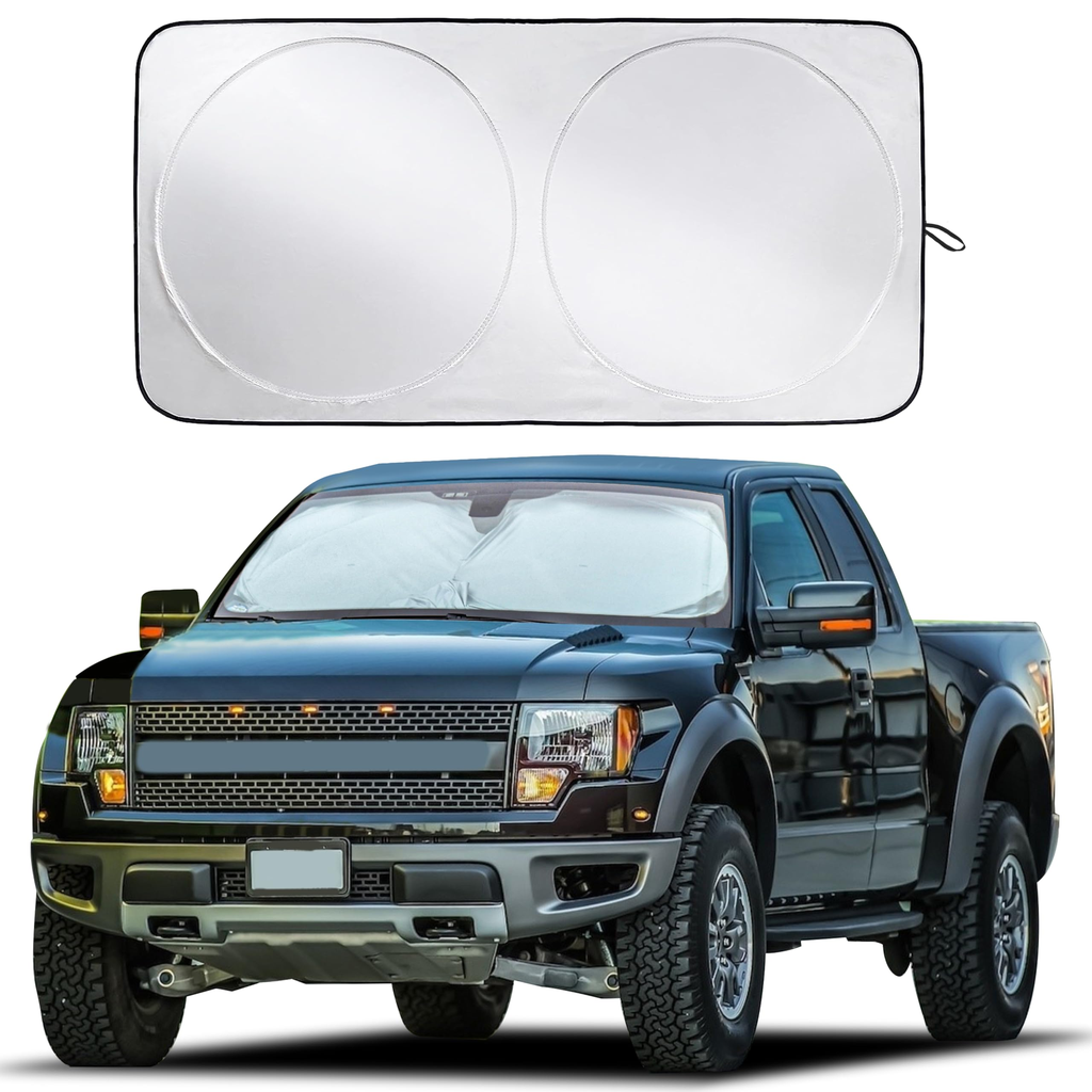 Large Folding Windshield Shade - Navy