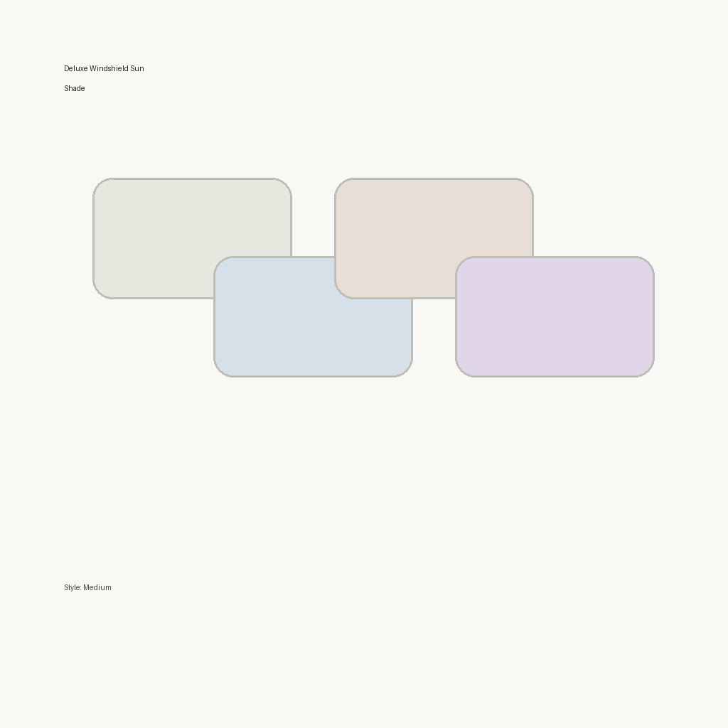 Deluxe Windshield Sun Shade - Medium