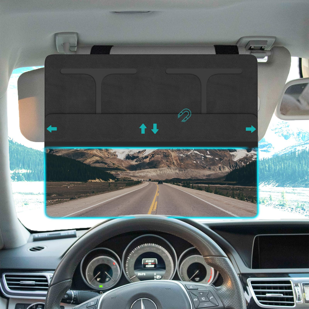 Foldable Sun Visor Extender - 4 Pack