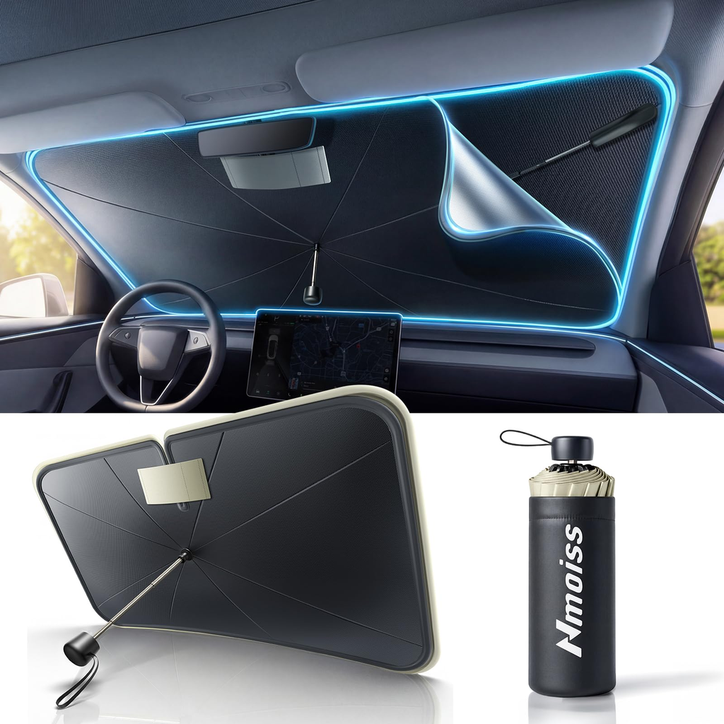 Decorative Folding Windshield Shade - Medium