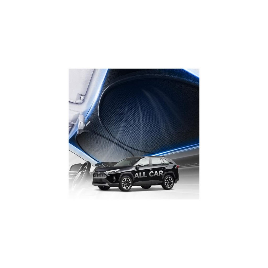 Modern Roll Up Car Shade - Black